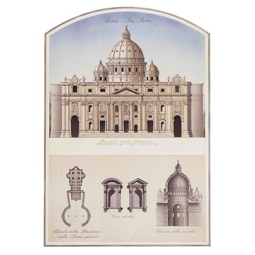 義大利 IFI 海報 梵蒂岡聖彼得大教堂詳解圖