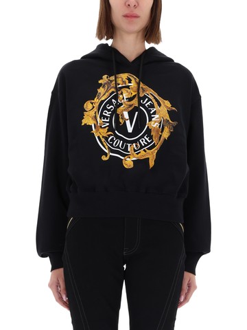 versace jeans couture "v-emblem baroque" sweatshirt