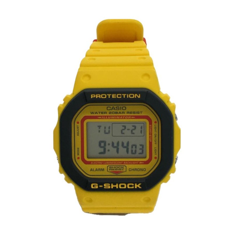 CASIO◇クォーツ腕時計_G-SHOCK/デジタル/ラバー/CLR/YLW/DW-5610Y-9JF