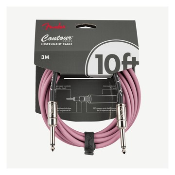 Fender Contour Series Instrument Cable 10 ft  勃根地紫 Burgundy Mist 雙直頭 吉他貝斯導線
