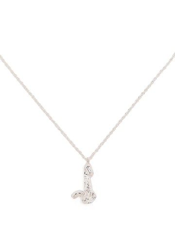 LOVENESS LEE - J alphabet pendant necklace - unisex - Sterling Silver - One Size
