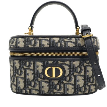 Dior 迪奧 藍色 帆布 30 Montaigne Mini 鏈帶化妝包 【二手名牌BRAND OFF】