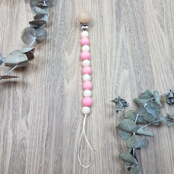 寶寶 嬰兒 安撫 木頭 奶嘴夾 奶嘴鍊-原木夾-圓圓圓