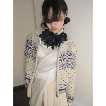 3months 復古費爾島毛衣外套女秋冬2025新款短款針織開衫春秋上衣