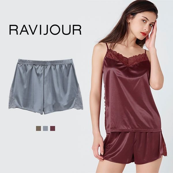ラヴィジュール Ravijour グロッシーレース ショートパンツ ルームウェア 単品 メール便 15 通販 Lineポイント最大get Lineショッピング