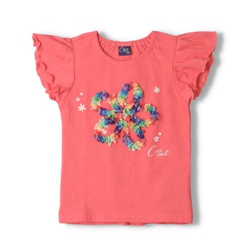 akachan honpo - 造型裝飾T恤-紅色