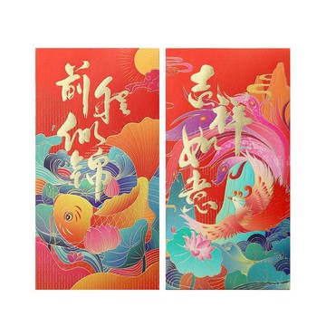 MODACore ◉春節開運招財◉吉祥如意前程似錦紅包袋_2款圖案共12入組