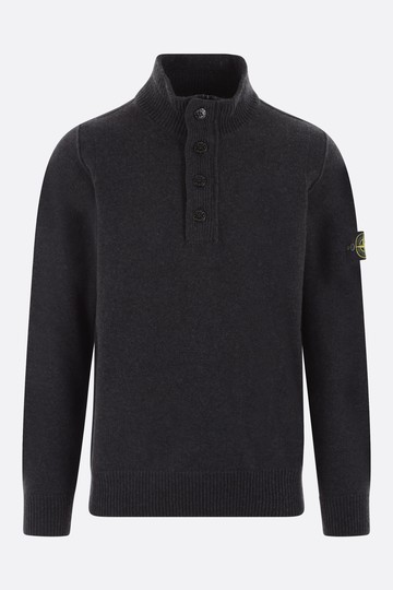STONE ISLAND logo patch wool blend pullover Man