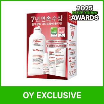 ★2025 Awards★ Dr. forhair Folligen Shampoo 750ml Set (+Shampoo 100ml*2+Folligen Tonic 30ml)