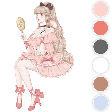 Shanet (6色) 37 (honne market) 人物貼紙 浣熊女孩貼紙