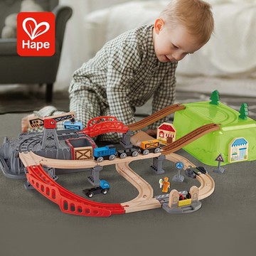 德國Hape 挖礦火車鐵道組
