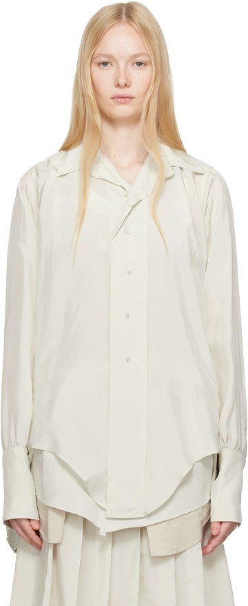 Maison Margiela 米色 Dropped Hem 衬衫