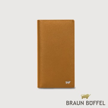 【BRAUN BUFFEL 德國小金牛】台灣總代理 亞當 17卡長夾-淺棕色/BF504-631-CS