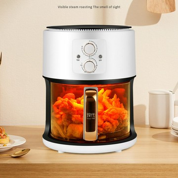 外貿5.5L可視空氣炸鍋Air fryer機械款多功能觸屏款大容量無油電【北歐家居生活】