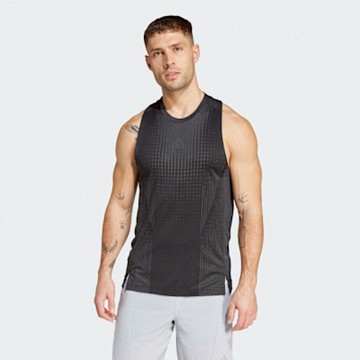 adidas 愛迪達 背心 男 運動 訓練 亞規 AIRCHILL TANK 黑 JI8198