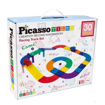 PicassoTiles磁力片 PTR30 跑跑賽車軌道30pc