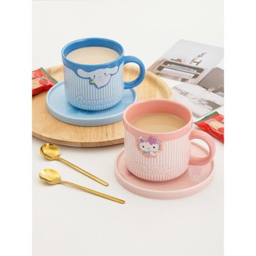HelloKitty陶瓷咖啡杯碟套裝女士個人專用水杯子精致下午茶馬克杯