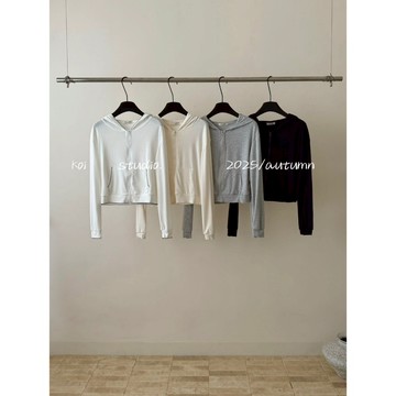 【太妮絲OI36】現貨 韓系 初秋 連帽外套 ♡ 花邊外套 連帽外套 木耳邊 質感 車線外套 韓國設計 棉質外套 簡約