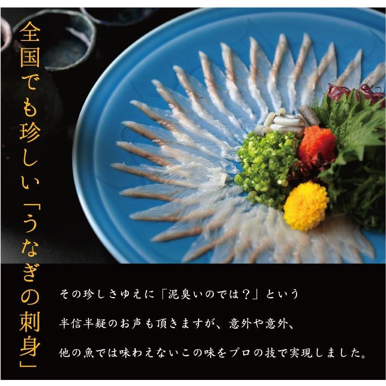 うなぎの刺身 浜名湖産 ご自宅用 静岡県 国産 贈答用 お中元 お歳暮 お誕生日 父の日 母の日 敬老の日