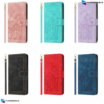 可斜挎唯美花朵翻蓋手機皮套 Google Pixel 10 9 8 Pro XL 谷歌9A 8A 7A 6A 插卡手機殼
