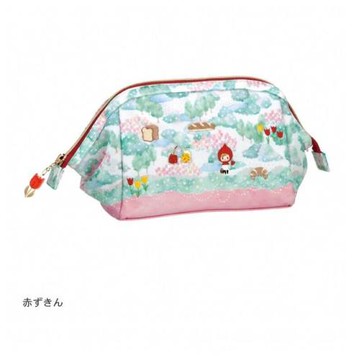 日系大容量可愛少女美人魚小紅帽灰姑娘化妝包收納包便攜韓版粉嫩