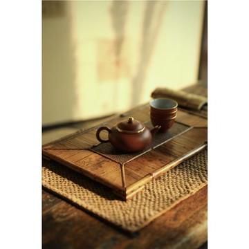 奇竹齋|名家手工鳳眼竹日式茶托盤 茶具收納竹制托盤簡約