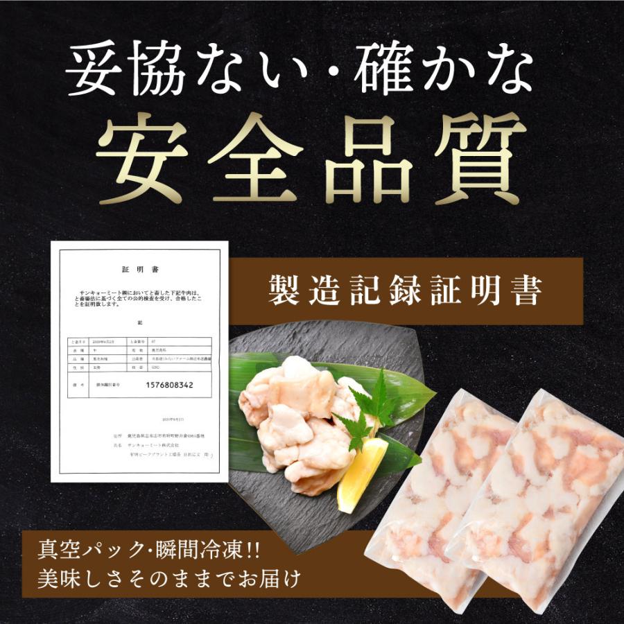 もつ鍋 取り寄せ 黒毛和牛 もつ鍋セット 博多 名物 味噌 醤油おまけ付 2〜4人前 計500g 送料無料