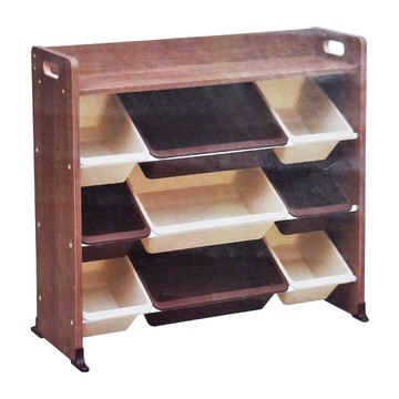 IRIS OHYAMA 愛麗思歐雅瑪 木質天板童心玩具收納架 TKTHR-39  卡布奇諾