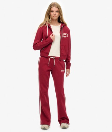 Superdry Women's Athletic Stripe Flare Joggers Red Size: 10
