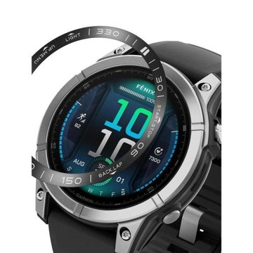 適配Garmin 佳明fenix8 AMOLED飛耐時8金屬替換刻度不銹鋼圈表盤保護套保護圈鋼化膜47mm51mm