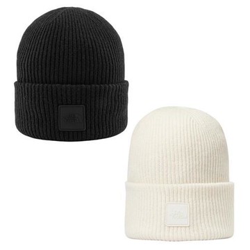 The North Face 北面 毛帽 反折 混羊毛 黑/白【運動世界】NF0A7WJGJK3/NF0A7WJGQLI