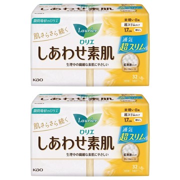 Laurier 蕾妮亞 舒膚Free 素肌衛生棉 日用型  17cm  32片  2包