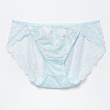 華歌爾-深V 量身打造美一刻 M-LL低腰細帶三角褲(幸福藍) NB4594搭配內褲-NS2394C5