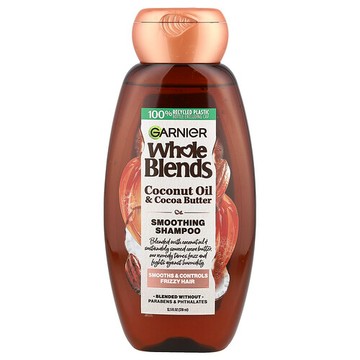 Garnier, 全混合系列椰汁和可可脂平滑洗髮精，12.5 液量盎司 (370 毫升)