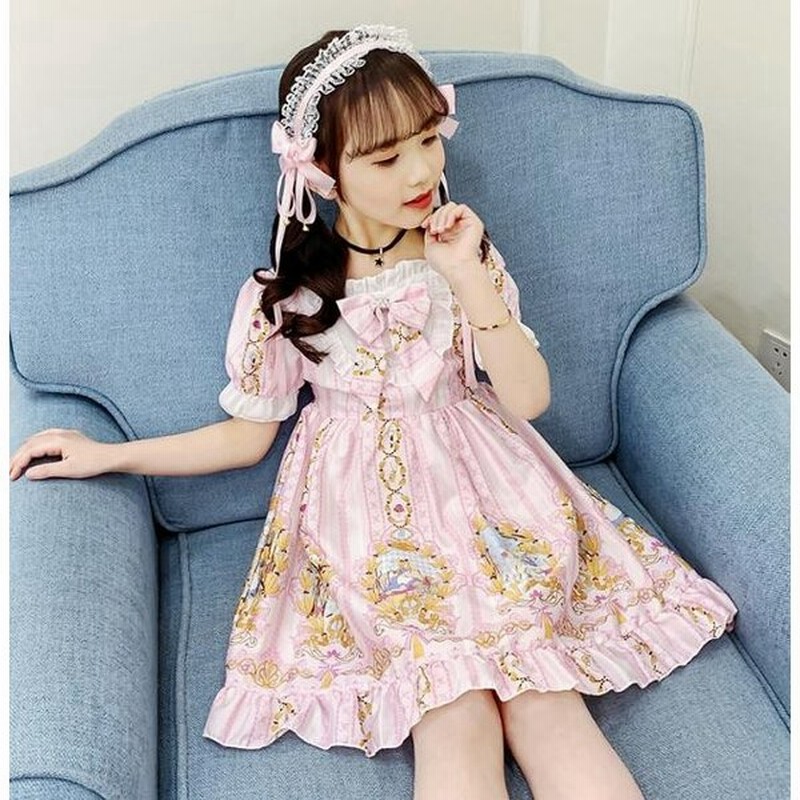 子供 ロリータワンピース 半袖 夏 リボン女の子 可愛い 子供ドレス ワンピース 髪飾りセット ハロウィン 可愛い 誕生日 プレゼント 通販 Lineポイント最大0 5 Get Lineショッピング
