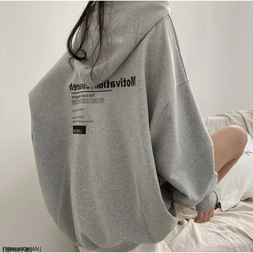 潮牌套頭衛衣女連帽ins長款學生寬鬆春秋冬加厚加絨薄款