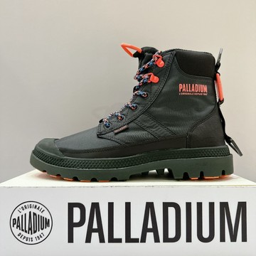 PALLADIUM SPORTCUFF LT+VPR WP+撞色拉鍊防水靴 男女共款 黑色 迷彩繩 74068-008