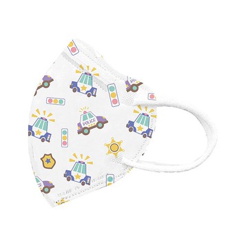 興安-中童立體醫用口罩-警車(一盒50入)MIT台灣製造