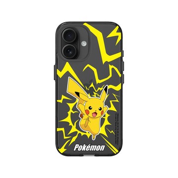 iPhone 16 Clear (相機按鈕) 酷墨灰 - 寶可夢 Pokemon - 戰鬥系列-皮卡丘