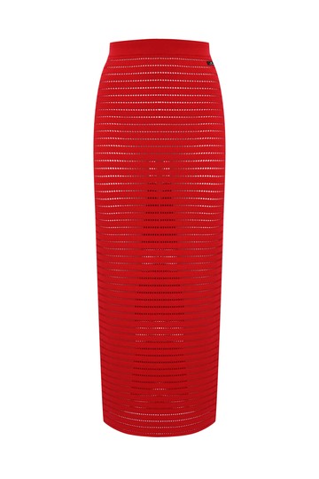 Elisabetta Franchi Perforated Knit Skirt