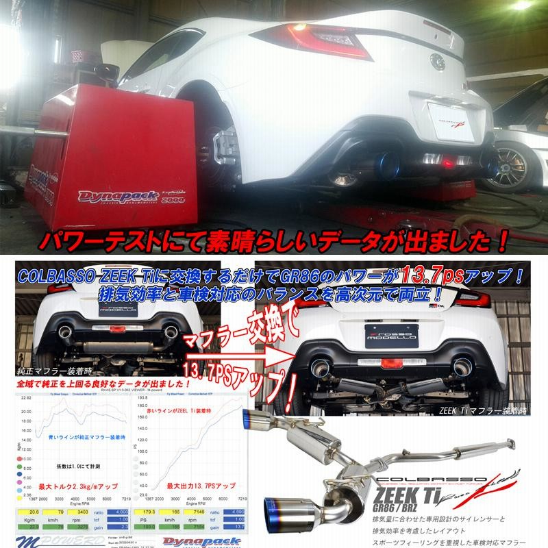 TOYOTA GR86 ZN8 SUBARU BRZ ZD8 ロッソモデロ COLBASSO ZEEK Si 新型専用 車検対応 マフラー  【ステンレス】 | LINEショッピング