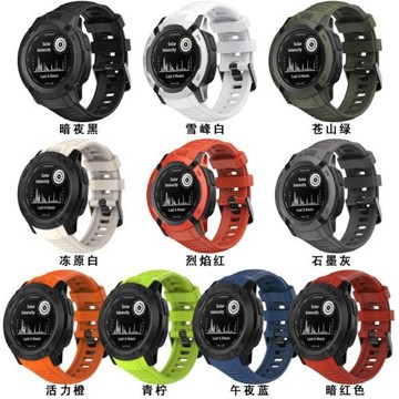 適用佳明Garmin Instinct2X表帶本能硅膠表帶不銹鋼表扣腕帶官方