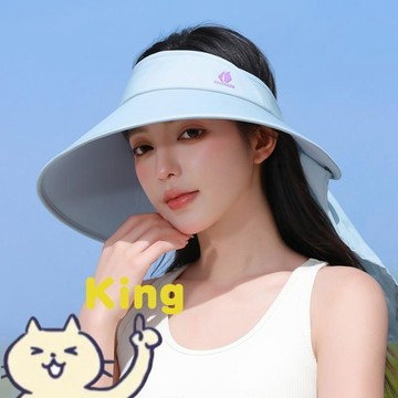 2026 春夏全新帽款 女士戶外專用空頂帽 加寬帽檐遮陽設計 護頸披肩一體結構 抵擋紫外線防曬 輕柔面料配戴舒適