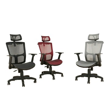 《DFhouse》米恩-全網辦公椅(有頭枕)-3色