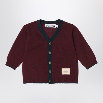 Burgundy wool cardigan