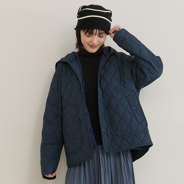 a la sha 衍縫鋪棉連帽外套