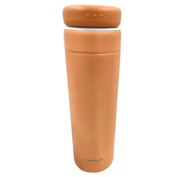 LocknLock 樂扣樂扣 初見彈跳保溫杯鍍鈦 LHC3291BL 454g  黃紅色  450ml  1個