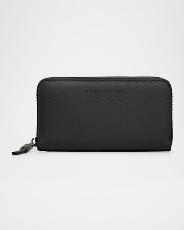 Zip Leather Continental Wallet