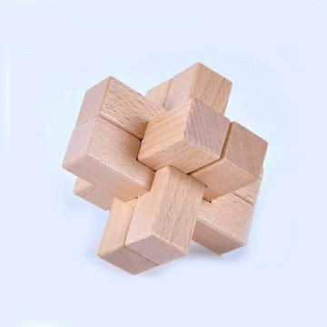 成人木製益智古典櫸木大號孔明鎖魯班鎖圓球六通三柱六柱