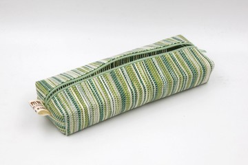 【紙布家】筆袋、文具袋(波紋綠)